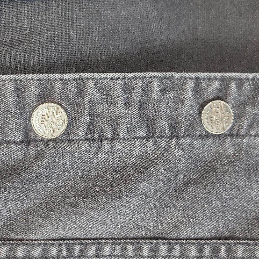 Switch Remarkable Black Distressed Embroidered Po… - image 5